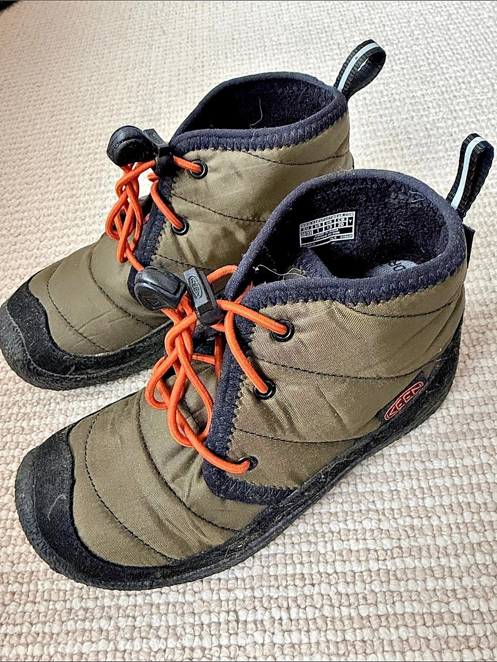 KEEN Howser II Waterproof Chukka kids Green & Black Boots US 13
